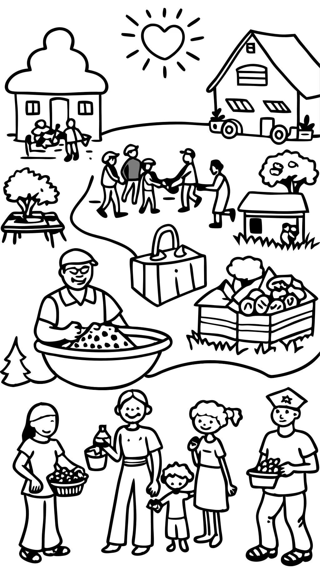 community coloring pages